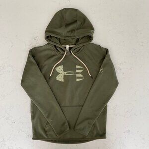 Under Armour Storm 1 Hooded Fleece Lined Sweatshirt Kangaroo Pouch Green Sz S